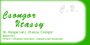 csongor utassy business card